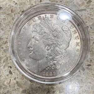 #10A - Vintage 1889 Morgan Silver Dollar - Classic Silver Coin 90% Silver